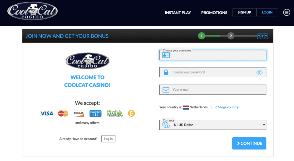 Coolcat Casino Login